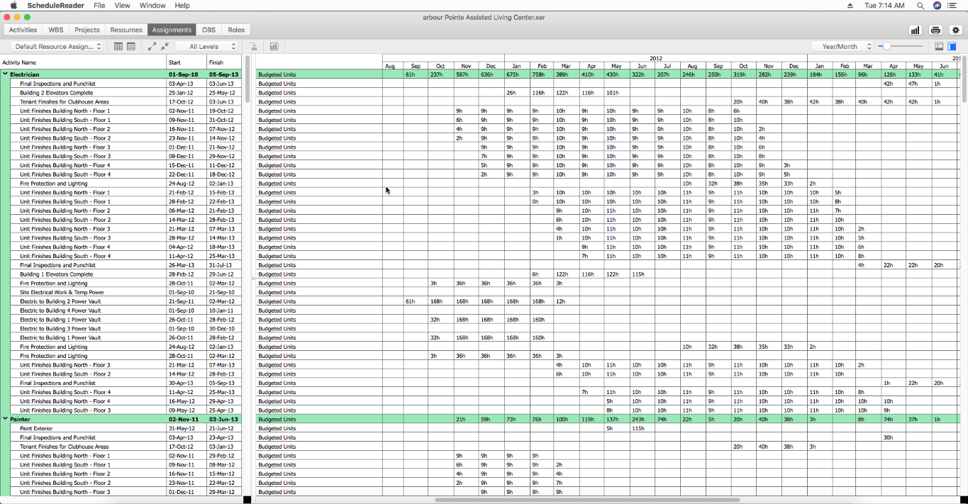 Assignment view